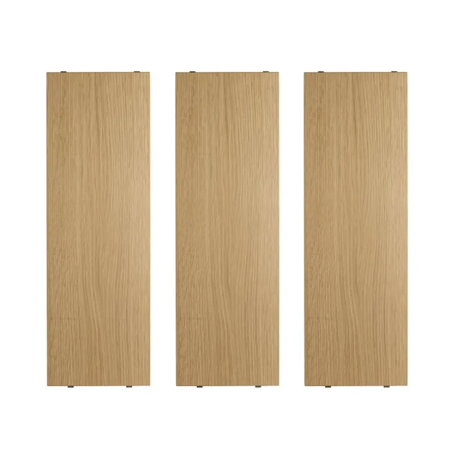 Étagère String, chêne, 58x20 cm, lot de 3