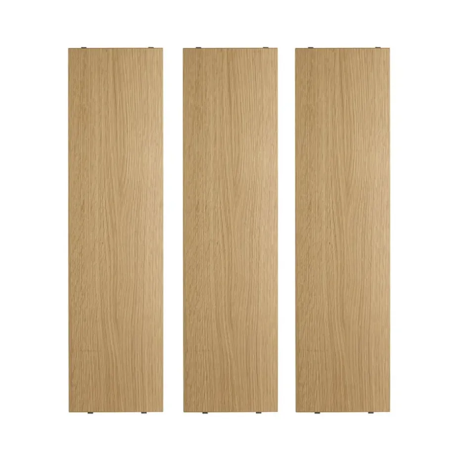 Étagère String, chêne, 78x20 cm, lot de 3