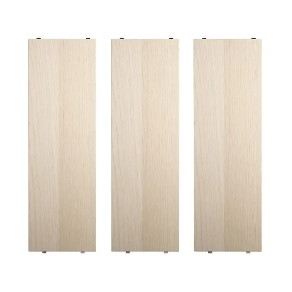 Étagère String, frêne, 58x20 cm, lot de 3