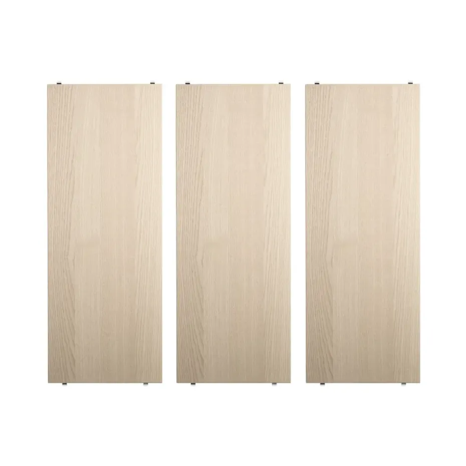 Étagère String, frêne, 78x30 cm, lot de 3