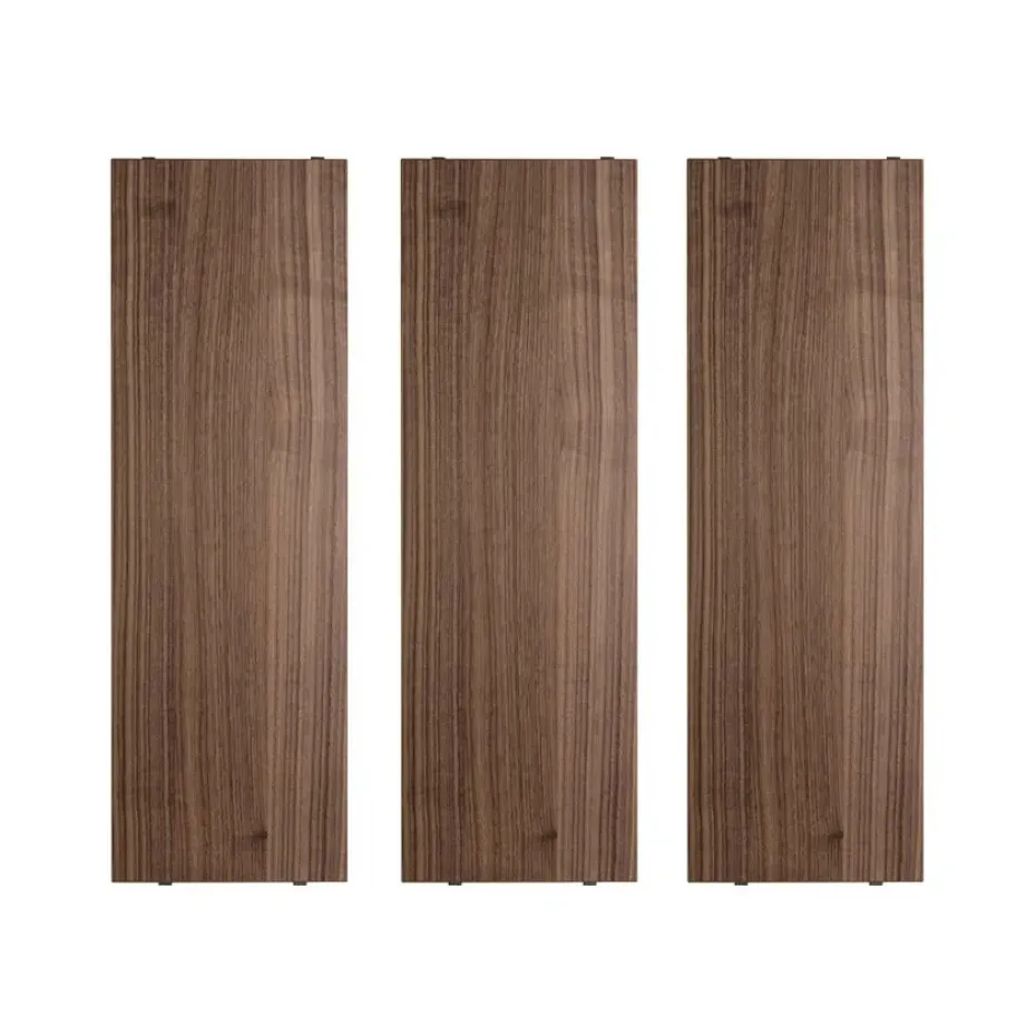 Étagère String, noyer, 58x20 cm, lot de 3