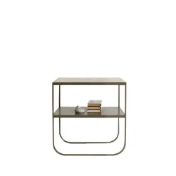 Tati Console 65 table d'appoint, calcaire jura, support nougat, 65