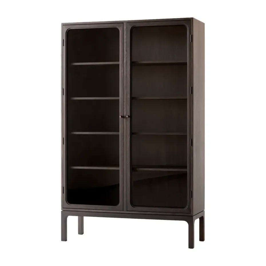 Trace SC88 Vitrine 120x192x40 cm, Dark stained oak