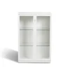 Vitrine Aoko 120 cm, Blanc laqué