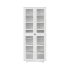 Vitrine haute Vidja, laqué blanc