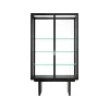 Vitrine Private, verre, chêne lasuré marron-noir