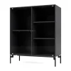 Vitrine Ripple II 69,6x82,2x30 cm, Anthracite - pieds Black
