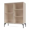 Vitrine Ripple II 69,6x82,2x30 cm, Clay-pieds Black