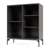 Vitrine Ripple II 69,6x82,2x30 cm, Coffee-pieds Black