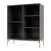 Vitrine Ripple II 69,6x82,2x30 cm, Coffee-pieds Brass