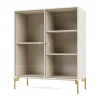 Vitrine Ripple II 69,6x82,2x30 cm, Oat-pieds Brass