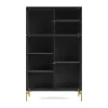 Vitrine Ripple III 69,6x117,6x38 cm, Anthracite-pieds Brass