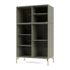 Vitrine Ripple III 69,6x117,6x38 cm, Fennel-pieds Brass