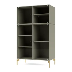 Vitrine Ripple III 69,6x117,6x38 cm, Fennel-pieds Brass