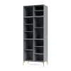 Vitrine Ripple IV 69,6x187,2x38 cm, Graphic-pieds Brass