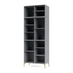 Vitrine Ripple IV 69,6x187,2x38 cm, Graphic-pieds Brass