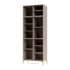 Vitrine Ripple IV 69,6x187,2x38 cm, Mushroom-pieds Brass