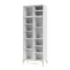 Vitrine Ripple IV 69,6x187,2x38 cm, NewWhite-pieds Brass