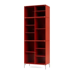 Vitrine Ripple IV 69,6x187,2x38 cm, Rosehip-pieds Chrome