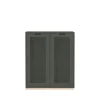 Vitrine Snö E, Green khaki, support en bouleau, dj.30 cm